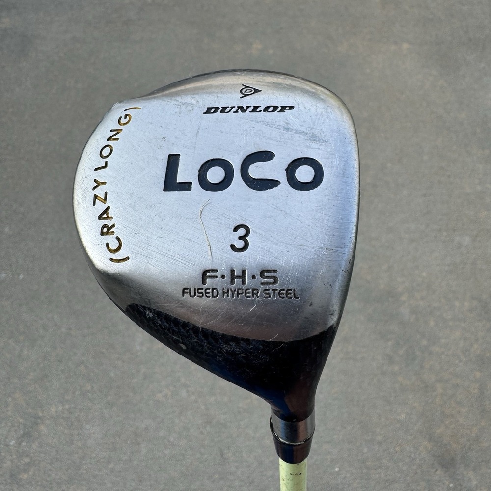 Dunlop Loco Crazy Long 3 Wood FHS Harrison Mid Firm Flex Graphite Shaft RH 44.5"